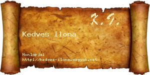 Kedves Ilona névjegykártya