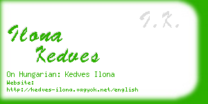 ilona kedves business card